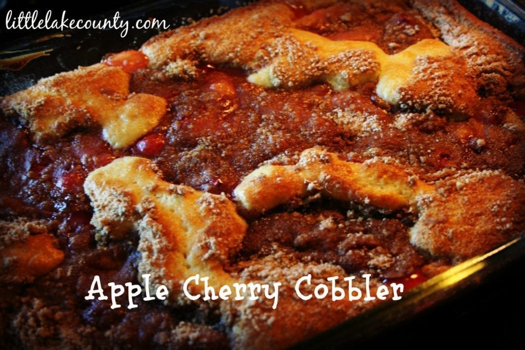 apple cherry cobbler