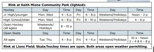 Screenshot from Mundelein Parks & Recreation Distirct Brochure