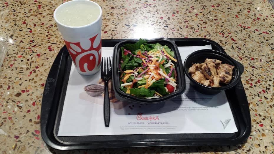 Grilled Nuggets, Side Salad and Diet Lemonade Image from Chick-Fil-A Vernon Hills on Facebook