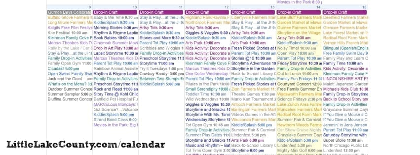 little lake county calendar