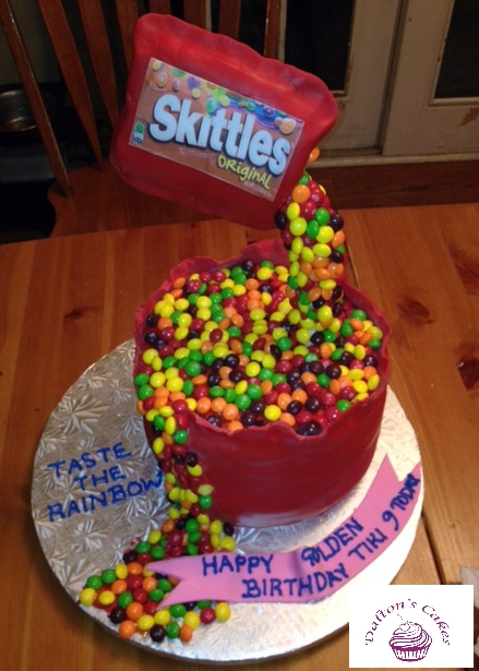 skittles birthday cake
