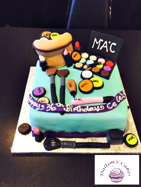 make-up birthday cake