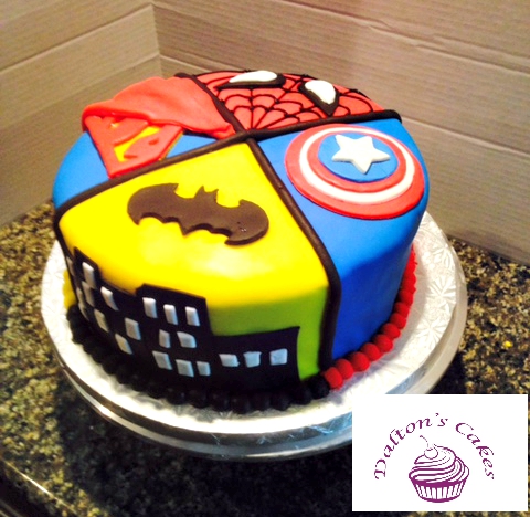 superhero birthday cake