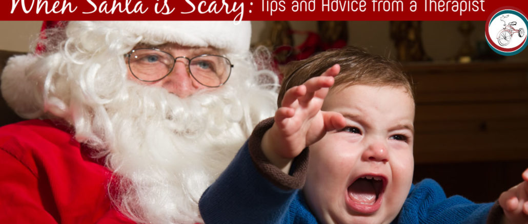 child scared of santa